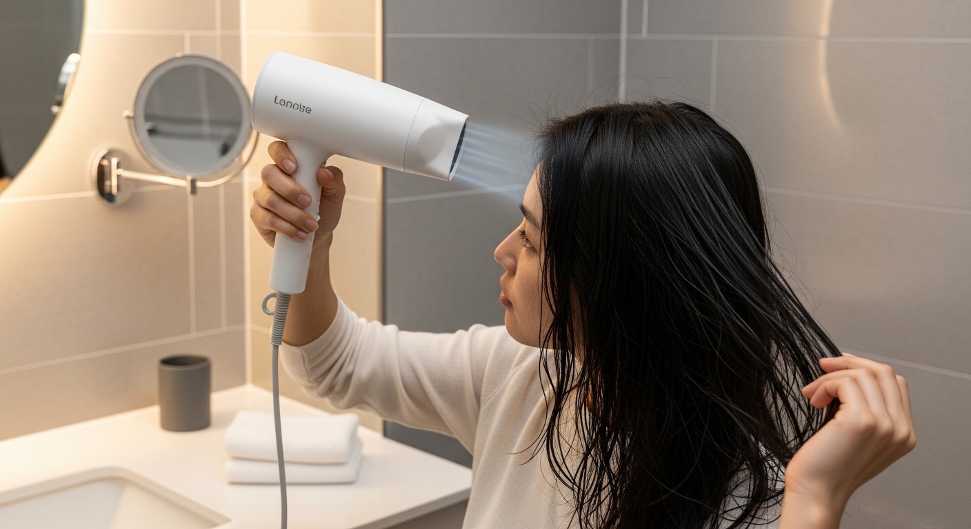 드라이기로 두피를 말리는 올바른 방법